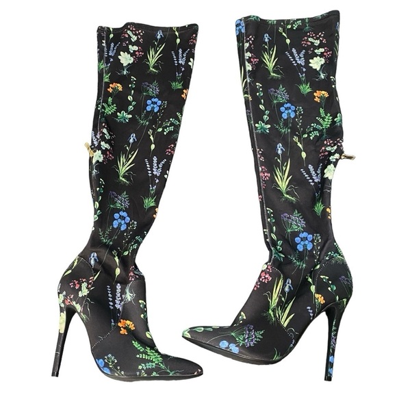 SHOE DAZZLE FABRIC STRETCH TO FIT THIGH HI BOOT SIZE 9.5 - Picture 1 of 12